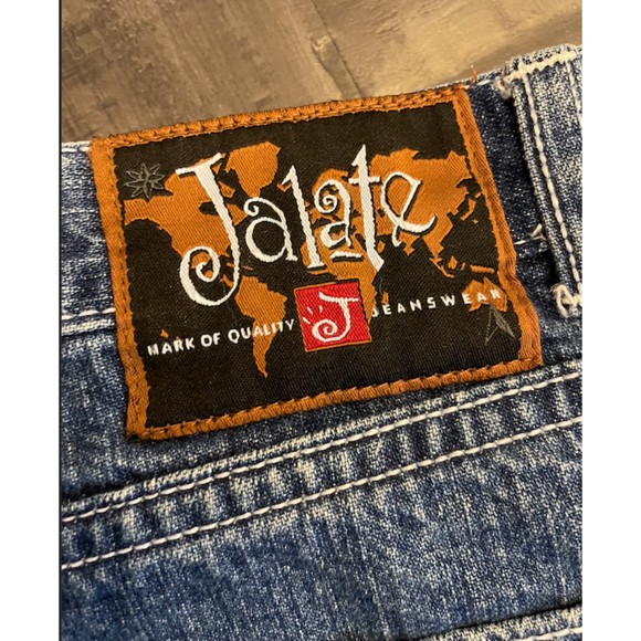 Jalate Vintage 90's Capri Crop Jeans Zebra Print Trim - Sz 7/8 Juniors - Picture 5 of 13